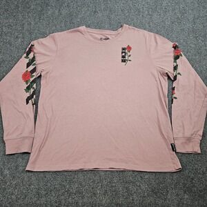 Brooklyn Cloth No Bad Vibes Long Sleeve Tee XL Pink Rose Japanese Streetwear